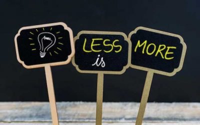Doing less to do more